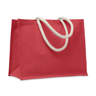 AURA Einkaufstasche Jute, rot