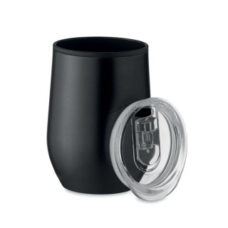 CHIN CHAN Doppelwandiger Trinkbecher 350 ml, schwarz
