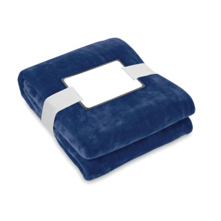LOGAN RPET-Flanell Fleece-Decke, blau