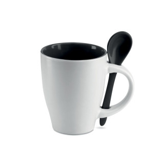 DUAL Becher mit Löffel 250ml, schwarz