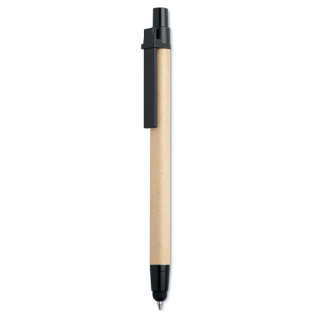 RECYTOUCH Kugelschreiber mit Stylus , schwarz