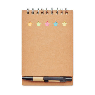 MULTIBOOK Notizbuch mit Klebezetteln, beige