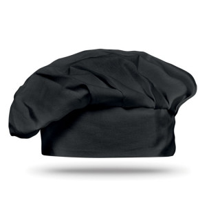 CHEF Kochmütze aus Baumwolle, schwarz