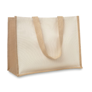 CAMPO DE FIORI Jute/Canvas Shopper , beige