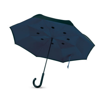 DUNDEE Reversibler Regenschirm, blau