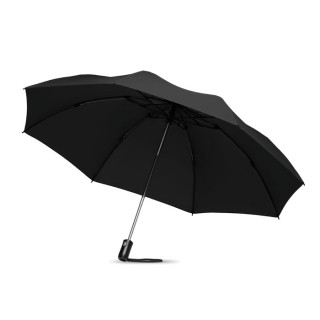 DUNDEE FOLDABLE Reversibler Regenschirm, schwarz