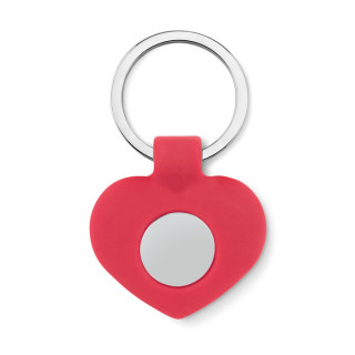 CUORE Schlüsselring mit Herzanhänger, rot