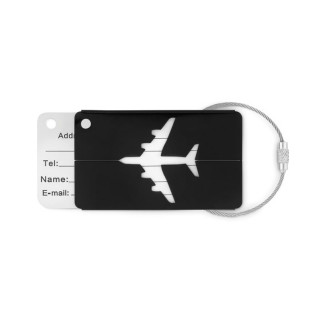 FLY TAG Kofferanhänger aus Aluminium, schwarz