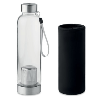 UTAH TEA Einwandige Trinkflasche Glas, schwarz