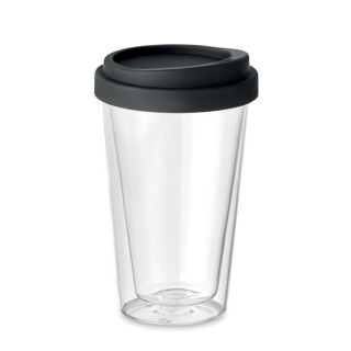 BIELO TUMBLER Borosilikat Trinkglas 350ml, schwarz