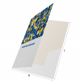 Mappen ungeklebt, B: 220 x T: 305 mm, bedruckt, Hochweiß-Karton