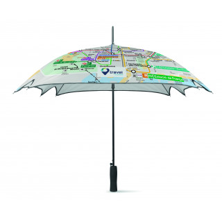  23" quadratische Form, Regenschirm mit nur 1 Segment, 190T Polyester (white)