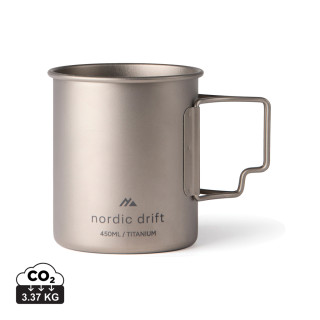 Nordic Drift Trail Ultraleichte Titan-Becher 450ml, silber