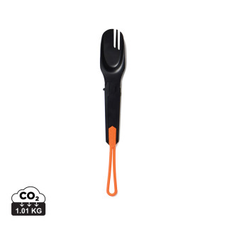 Nordic Drift Trail 4-in-1 Outdoor-Besteck, schwarz
