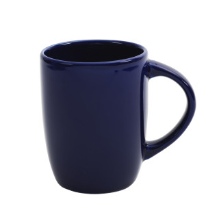 Keramikhenkelbecher, kobaltblau, 30 cl, mit vollfarbig, Sieb-Direktdruck