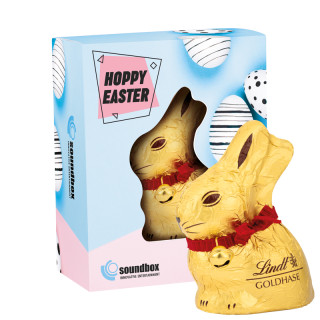 Osterbox Maxi mit Lindt Goldhase, 50 g
