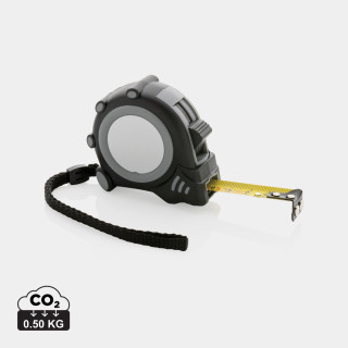 Grip 3m/16mm Maßband aus RCS recyceltem Kunststoff, grau, schwarz