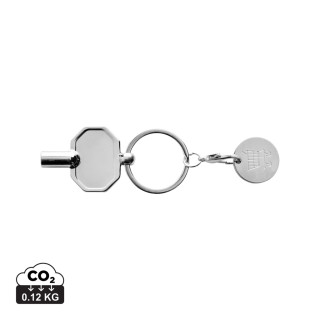 RCS Heizkörpschlüssel & Einkaufswagens-Chip am Schlüsselring, silber