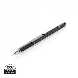 5-in-1 Aluminium Tool-Stift, schwarz