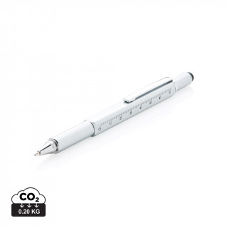 5-in-1 Aluminium Tool-Stift, grau