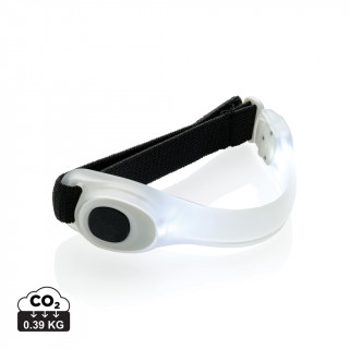 Sicherheitsband mit LED, weiß, schwarz