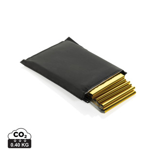 Solra-Rettungsdecke in RCS-Tasche aus recyceltem RPET, schwarz