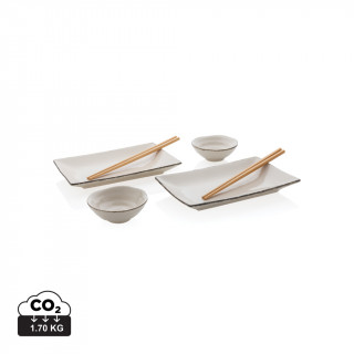 Ukiyo Sushi-Set für zwei, weiß, schwarz
