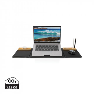 Impact AWARE RPET faltbare Desk-Organizer mit Laptop-Ständer, schwarz