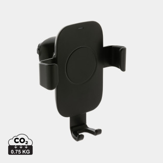 10W Wireless Charging Autohalter aus RCS Plastik, schwarz