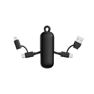 Urban Vitamin Dublin 100W 4-in-1-Kabel am Schlüsselanhänger, schwarz