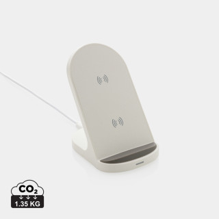 15W Wireless Ladehalter aus RCS recyceltem Kunststoff, weiß
