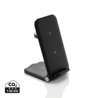 Powerpal 3-in-1 15W-Ladegerät aus RCS recyceltem Kunststoff, schwarz