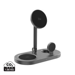 Quantum Ultra-Fast RCS 25W magnetischer Desk-Charger, grau, schwarz