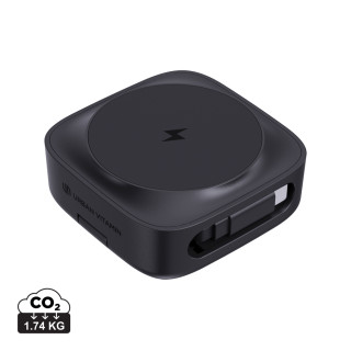 Urban Vitamin Goleta 2-in-1 15W Magnetic Wireless Charger, schwarz
