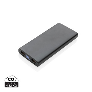 18W PD Powerbank mit 10.000 mAh aus Aluminium, schwarz