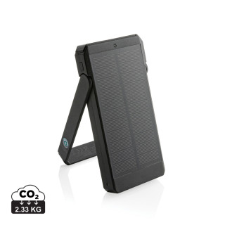 Skywave 10000mAh Solarpowerbank aus RCS recycelt. Kunststoff, schwarz