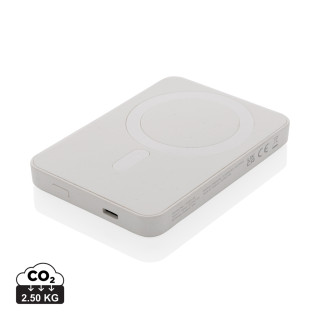 Magnetix 5.000mAh magnetische Powerbank aus RCS recycel. ABS, weiß