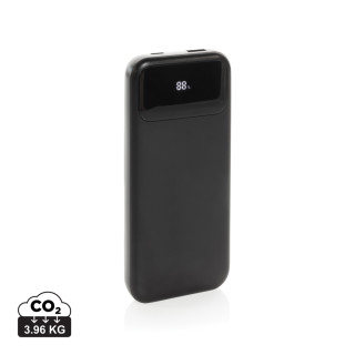 Turbopack 10000mAh Powerbank mit integr. Kabeln aus RCS rABS, schwarz