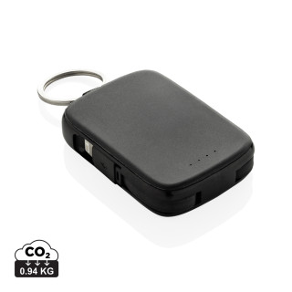 Nexo RCS Key-Chain-Powerbank 2.000mAh mit integr. Kabeln, schwarz