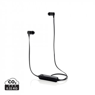 Wireless Ohrhörer mit leuchtendem Logo, schwarz