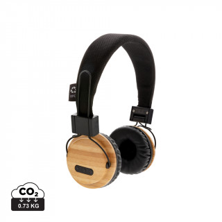 ECO Bambus kabelloser Kopfhörer, braun, schwarz