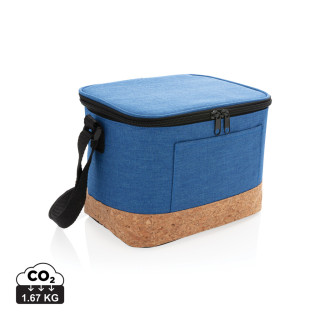 Two-Tone Kühltasche mit Korkdetails, blau