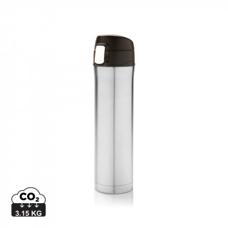 Easy Lock Vakuum Flasche, silber, schwarz