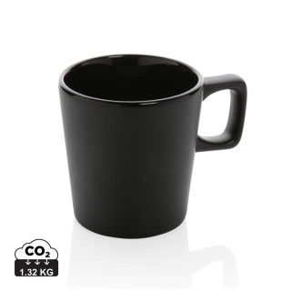 Moderne Keramik Kaffeetasse, 300ml, schwarz, schwarz