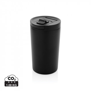 Doppelwandiger Vakuum-Becher aus RCS recyceltem SS, schwarz