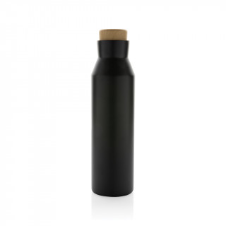 Gaia Vakuumflasche aus RCS recyceltem Stainless-Steel, schwarz