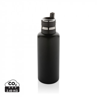 Hydro Vakuumflasche aus RCS recycel. Stainless-Steel, schwarz