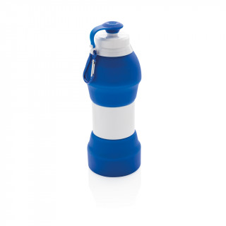 Faltbare Silikon-Sportflasche, blau