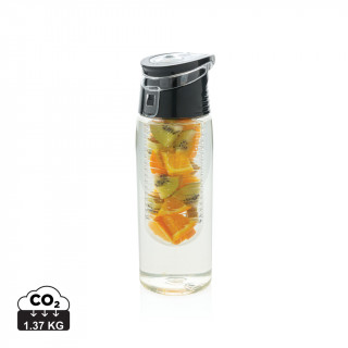 Verschließbare Aromaflasche, transparent, grau