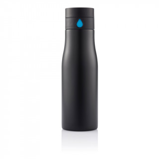 Aqua Auslaufsichere Hydration Flasche, schwarz, blau